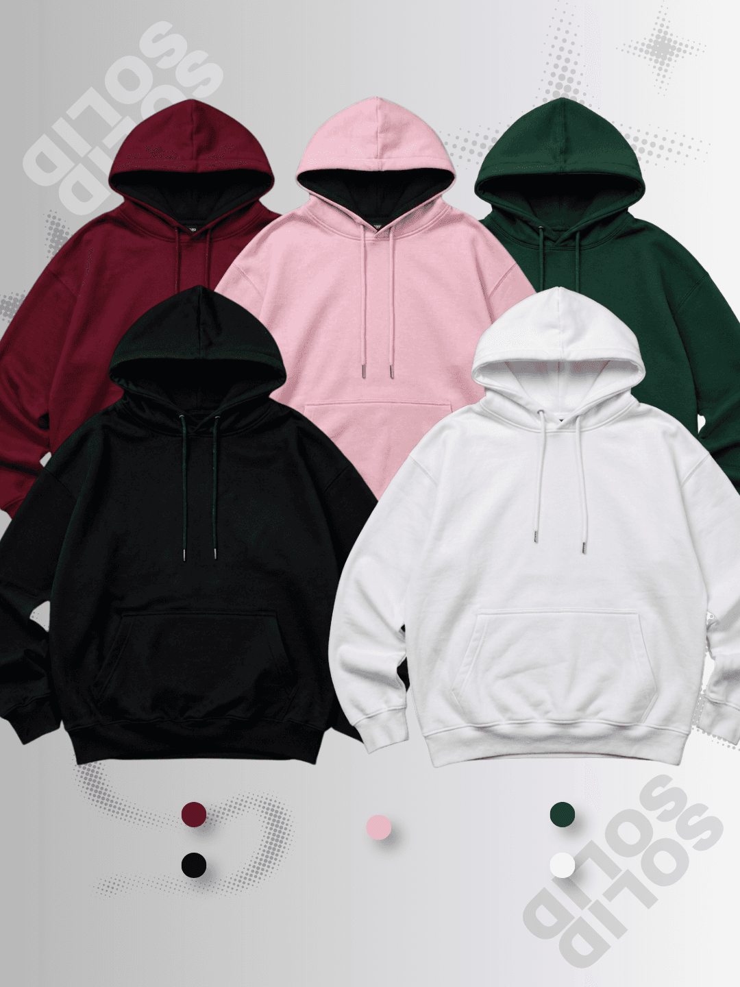 Solid Hoodie Master 5-Pack Mega Bundle